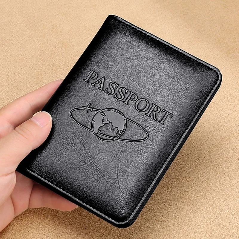 Leatherwork Letters - Unisex Genuine Leather Passport Cover RFID