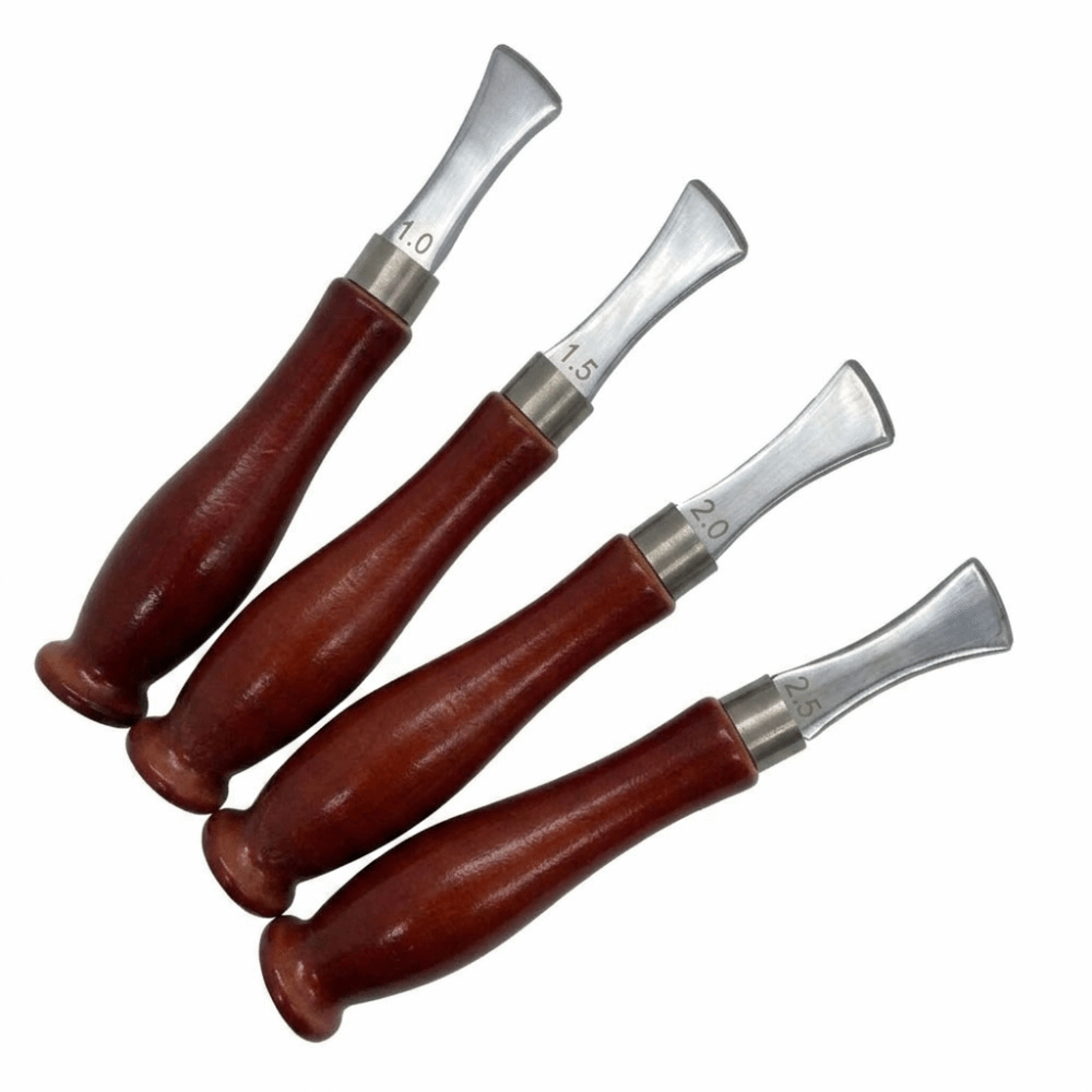Leatherwork Edge Beveler - 4pcs Precision Beveler Leather Edge Creaser