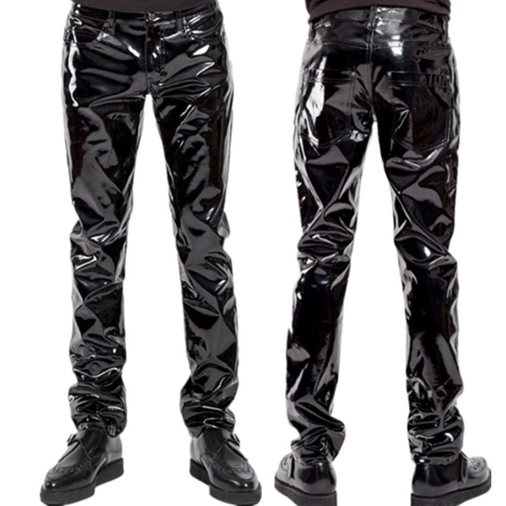 Leather Work Pants - Sáng Bóng PVC Cao Su Quần