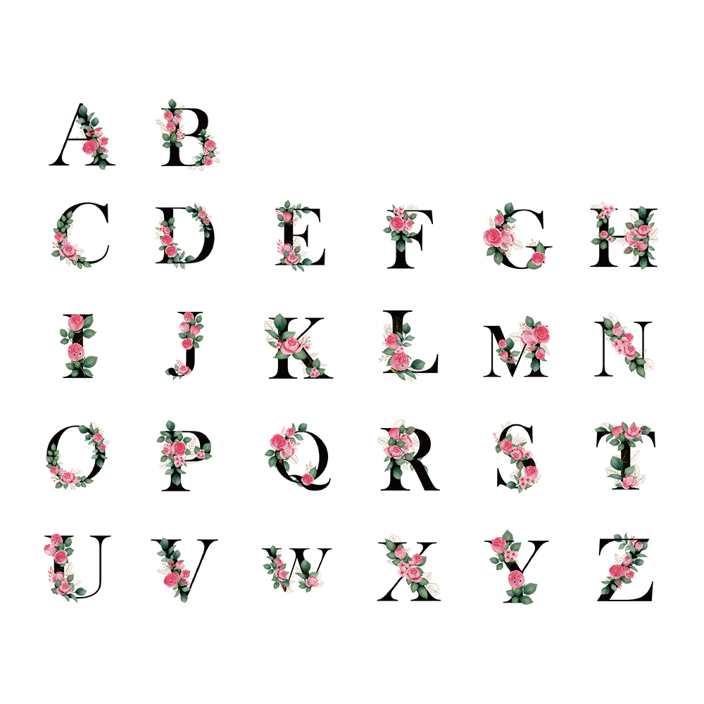1PC Colorful rose 26 style let - đánh giá và giá Leatherwork Letters