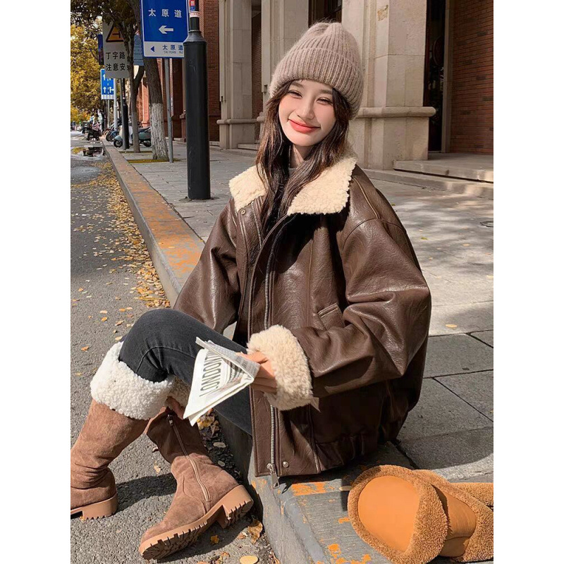 Women Coats Faux Leather Jacke - đánh giá và giá Leather Work Jacket Women'S
