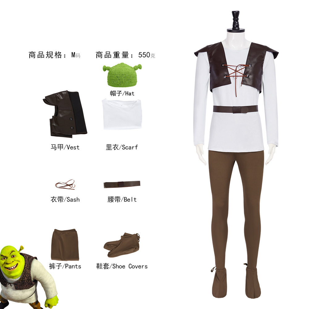 Shrek Cosplay Costumes Green H - đánh giá và giá Leather Work Pants
