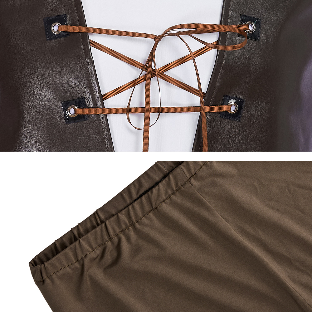 Shrek Cosplay Costumes Green H - đánh giá và giá Leather Work Pants