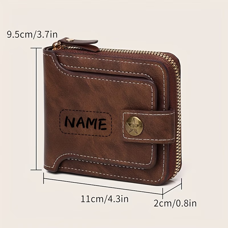 Custom Name Men's PU Wallet, C - đánh giá và giá Leatherwork Letters