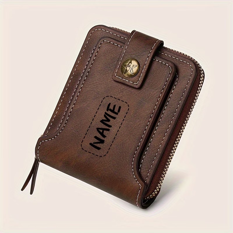 Custom Name Men's PU Wallet, C - đánh giá và giá Leatherwork Letters