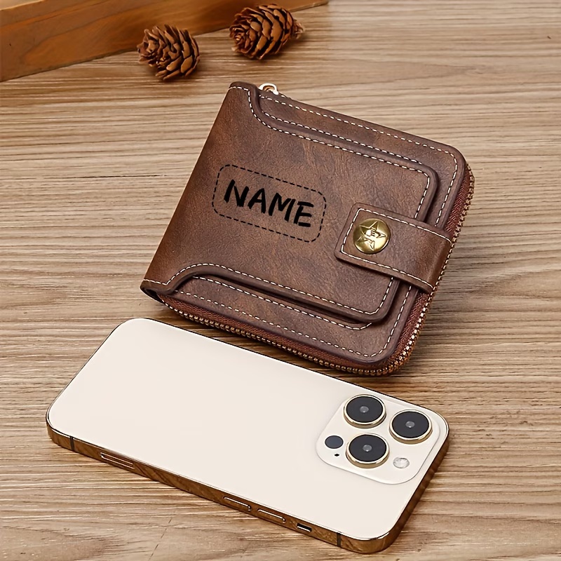 Custom Name Men's PU Wallet, C - đánh giá và giá Leatherwork Letters