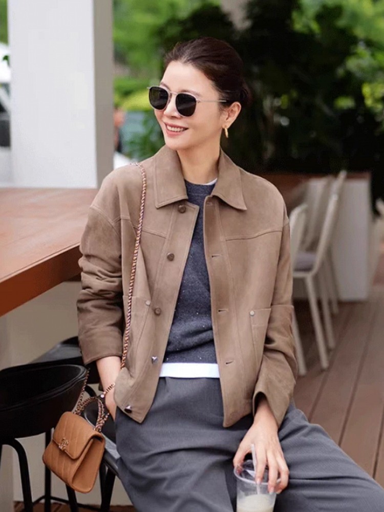 High Quality Women Slim Fit Si - đánh giá và giá Leather Work Jacket Women'S