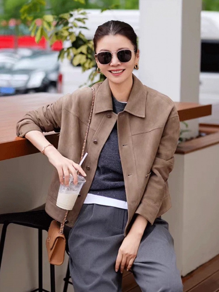 High Quality Women Slim Fit Si - đánh giá và giá Leather Work Jacket Women'S