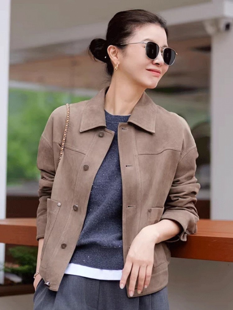 High Quality Women Slim Fit Si - đánh giá và giá Leather Work Jacket Women'S