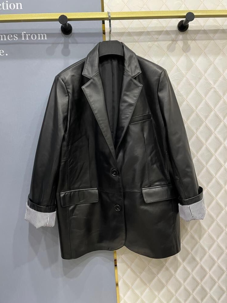 Women Sheepskin Genuine Leathe - đánh giá và giá Leather Work Jacket Women'S