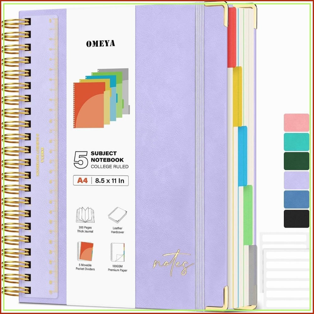 A4 Leather 5-Subject Notebook, - đánh giá và giá Leatherwork Products