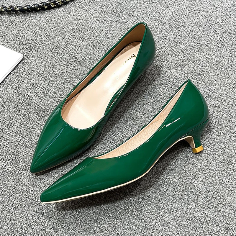 Women Low Small High Heels Sho - đánh giá và giá Leather Work Japan