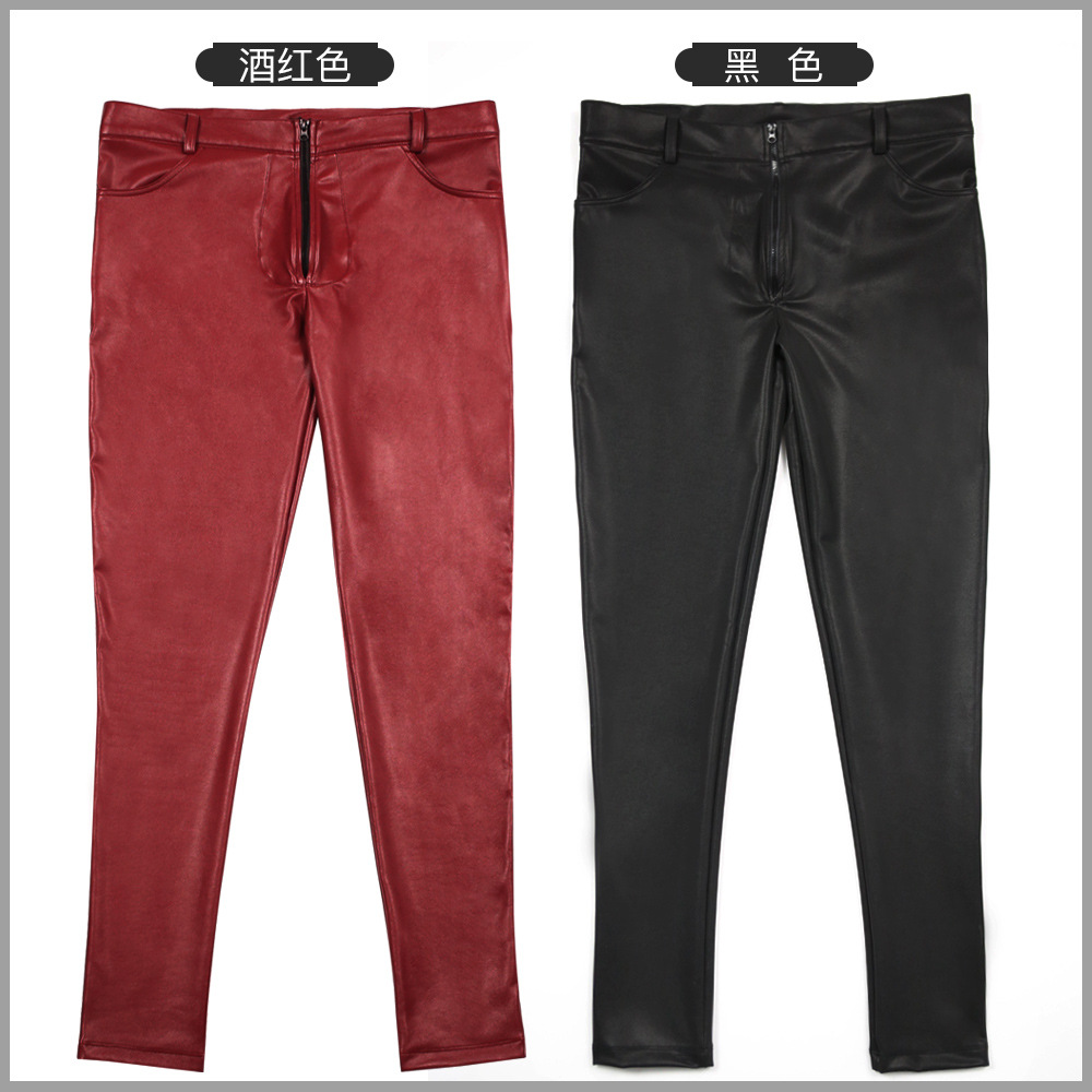Men's PU Leather Skinny Jeans  - đánh giá và giá Leather Work Pants