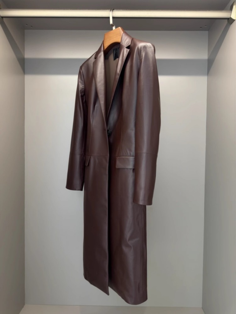 Italian Designer Women Long Sh - đánh giá và giá Leather Work Jacket Women'S