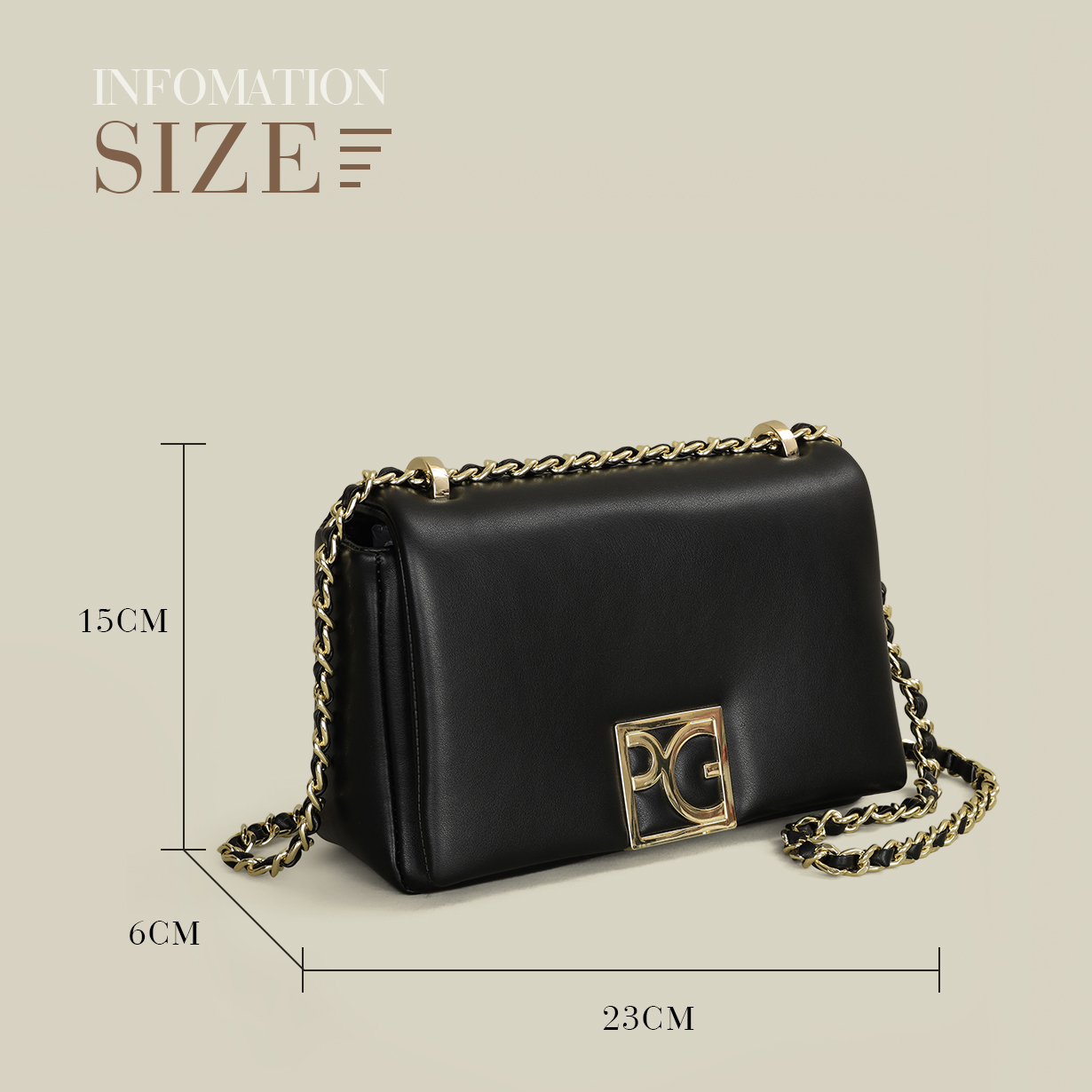 PG Women's Bag Luxury Casual B - đánh giá và giá Leatherwork Letters