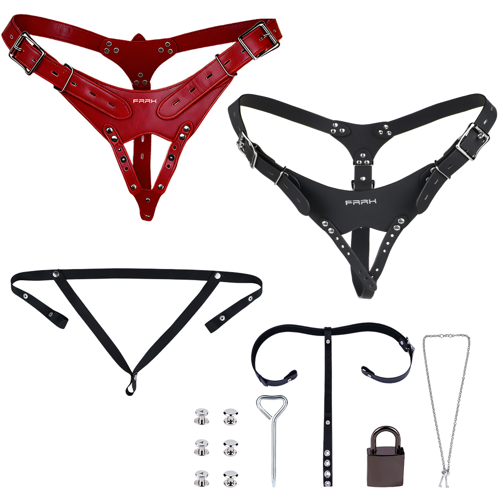 NSFU Black/Red Male Chastity B - đánh giá và giá Leather Work Pants