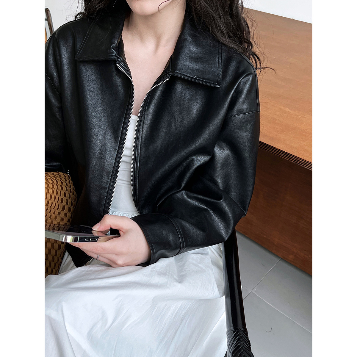 Women Coats Faux Leather Jacke - đánh giá và giá Leather Work Jacket Women'S