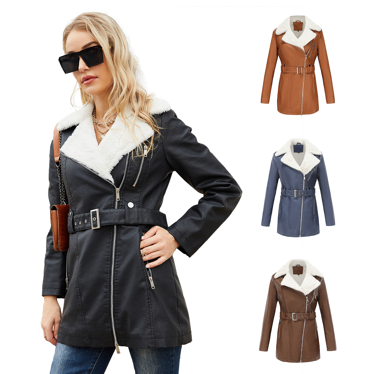 Faux PU Leather Coat Jacket 20 - đánh giá và giá Leather Work Jacket Women'S