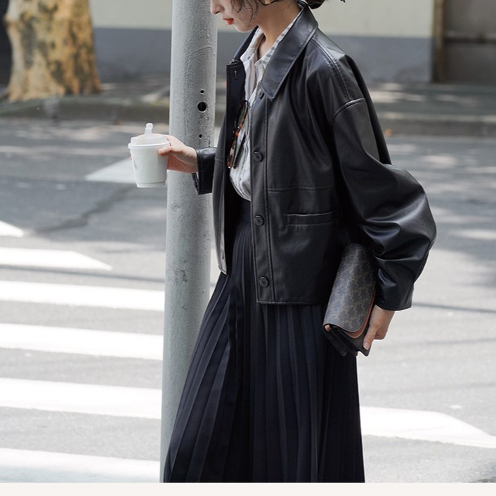 Women Short Coats Faux Leather - đánh giá và giá Leather Work Jacket Women'S