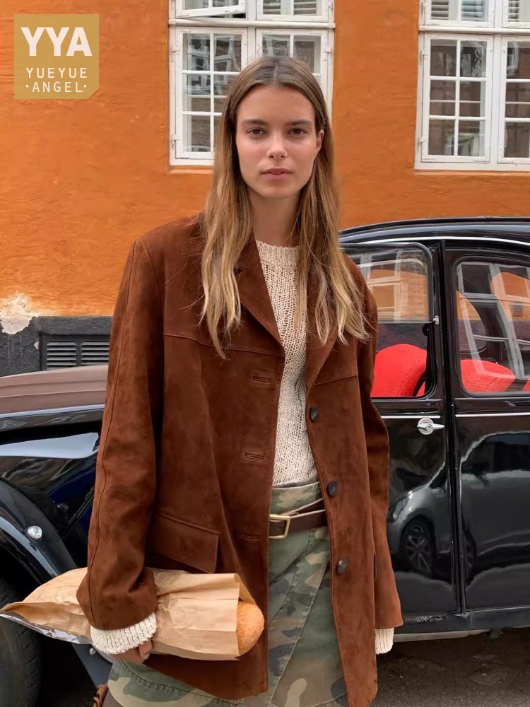 Vintage Autumn Women Real Shee - đánh giá và giá Leather Work Jacket Women'S