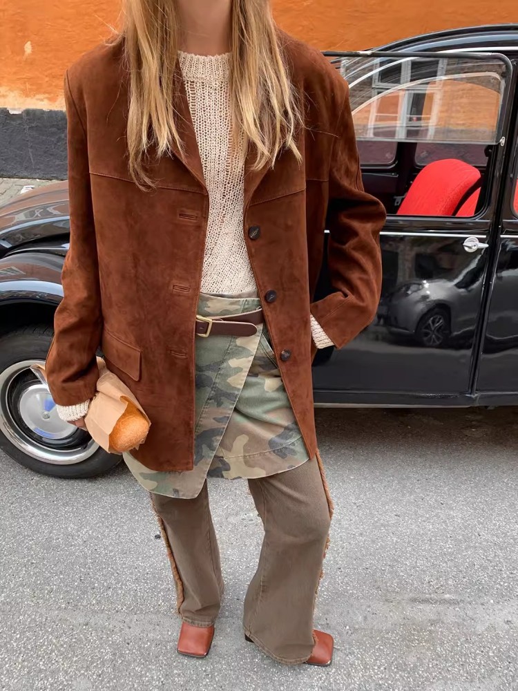 Vintage Autumn Women Real Shee - đánh giá và giá Leather Work Jacket Women'S